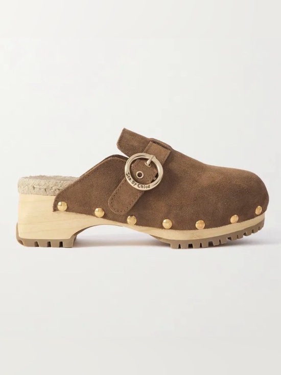 See By Chloe Shoes - See by Chloe Viviane platform wooden Clog in Tobacco size 38
